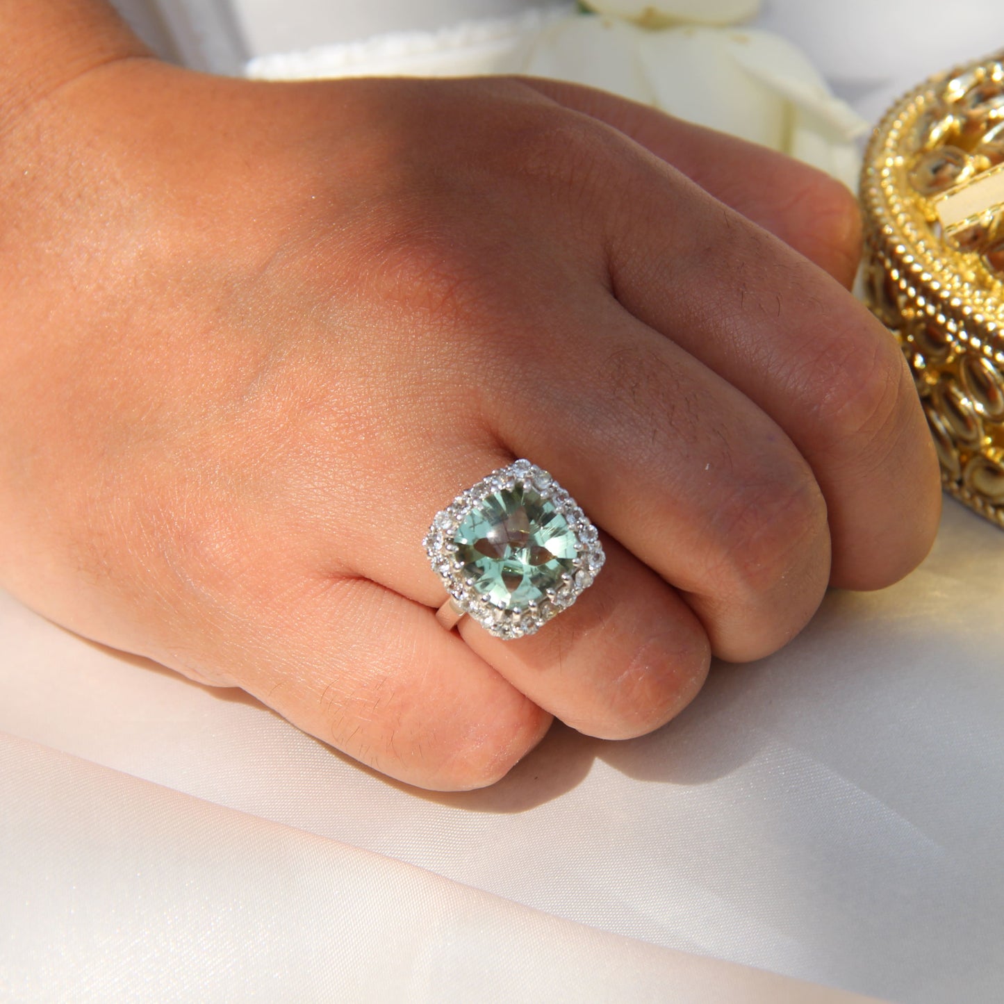 Majestia Green Amethyst Ring