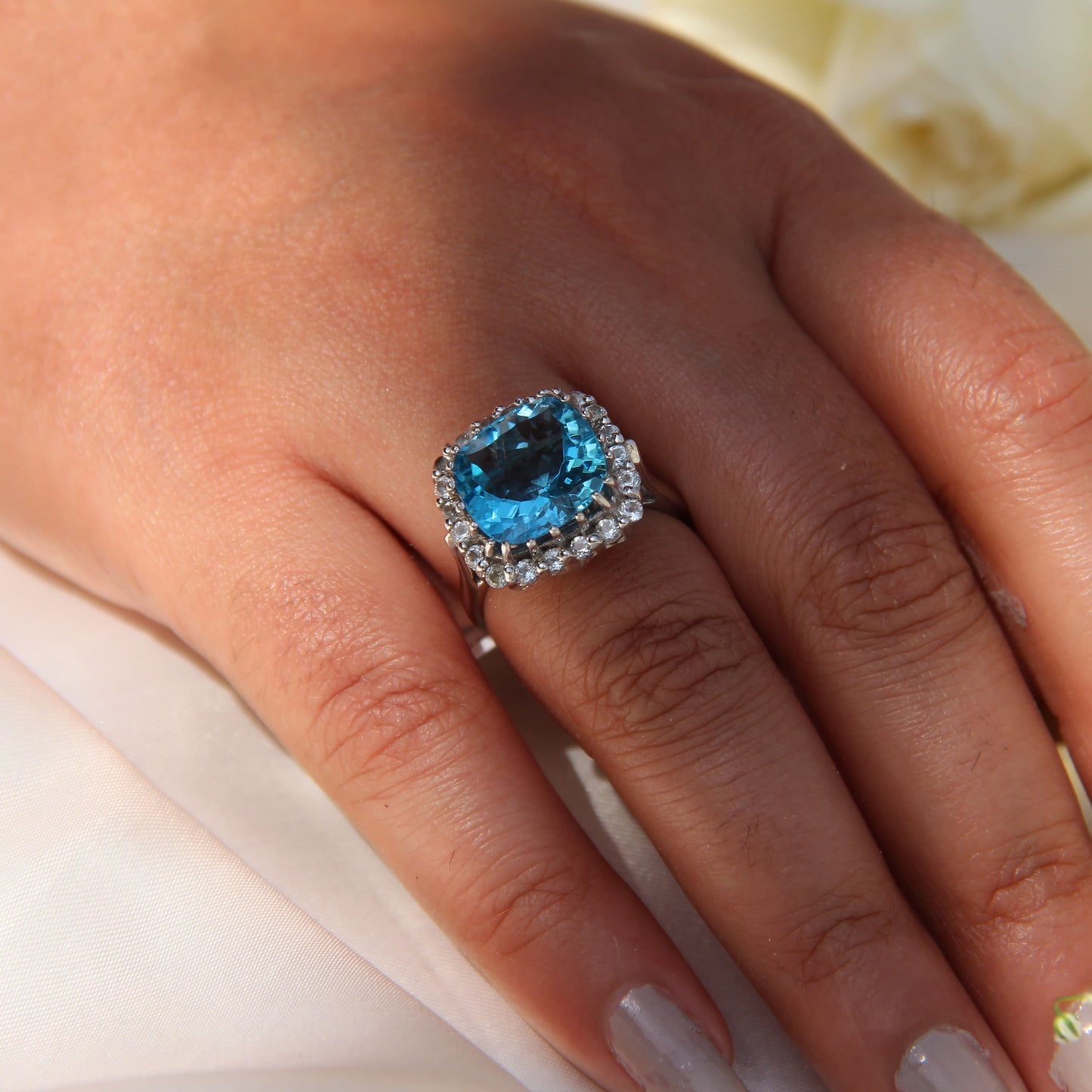 Majestia Swiss Blue Topaz Ring