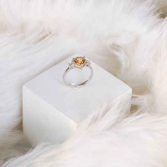 All my heart citrine adjustable ring