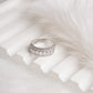 Classic white rainbow band ring