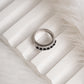 Classic black onyx band ring