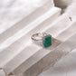 Gleaming green statement ring