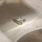 Petite natural peridot ring