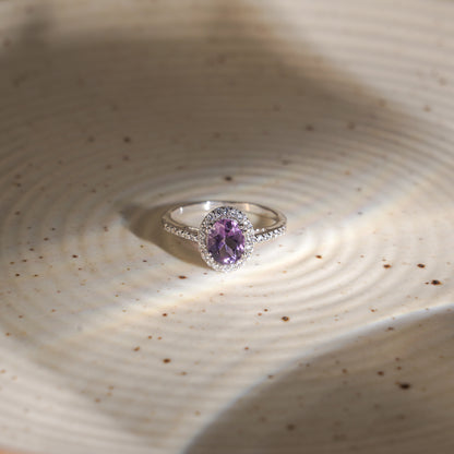 Petite Natural Amethyst Ring