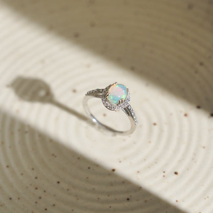 Petite Natural Ethiopian Opal Ring