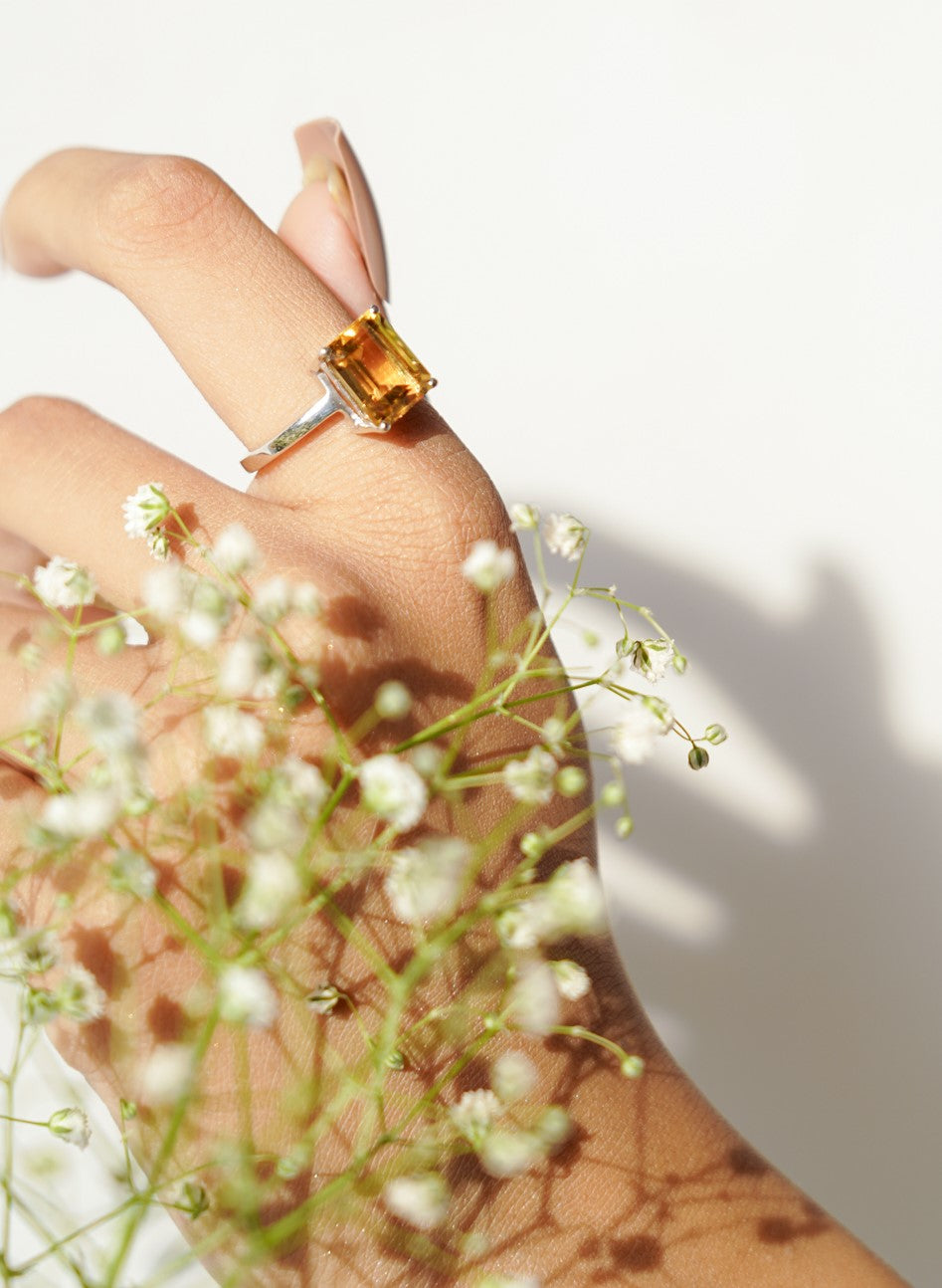 Raw citrine allure ring