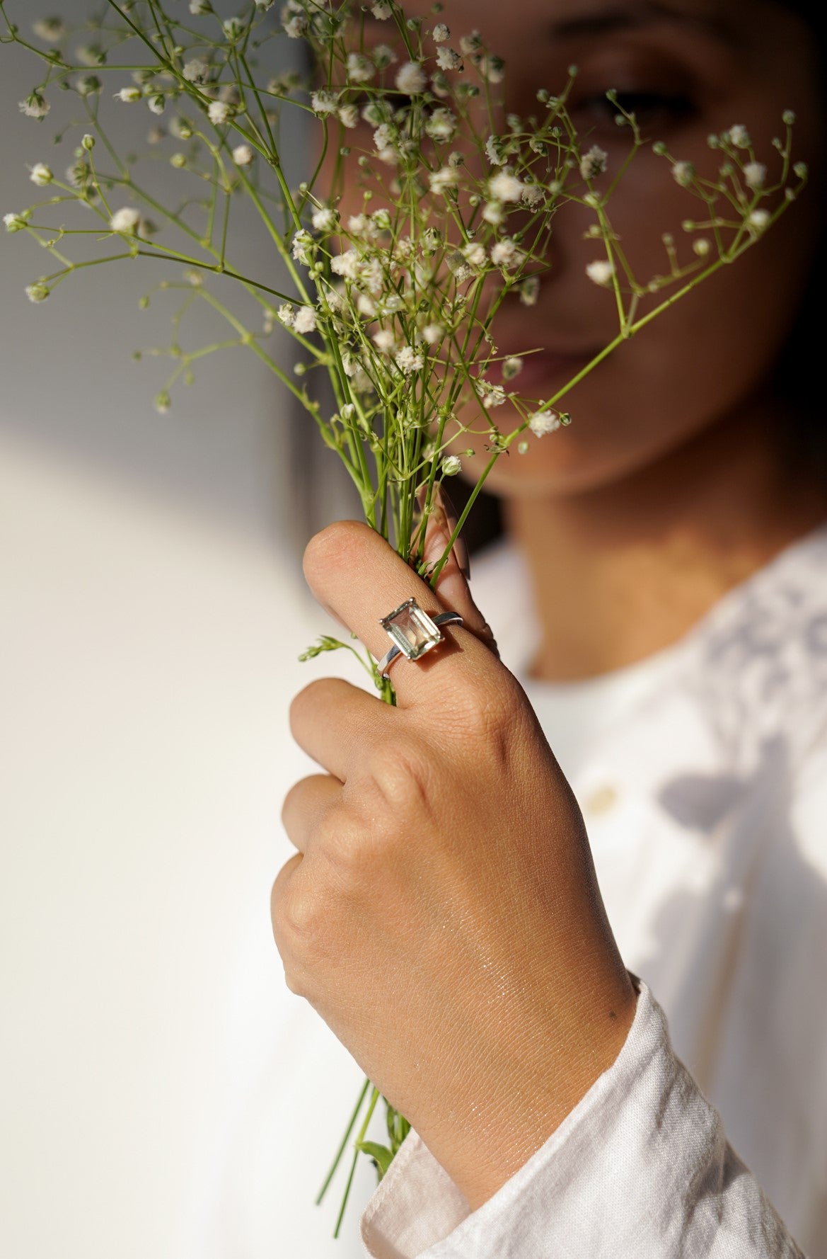 Raw Green Amethsyt Allure Ring