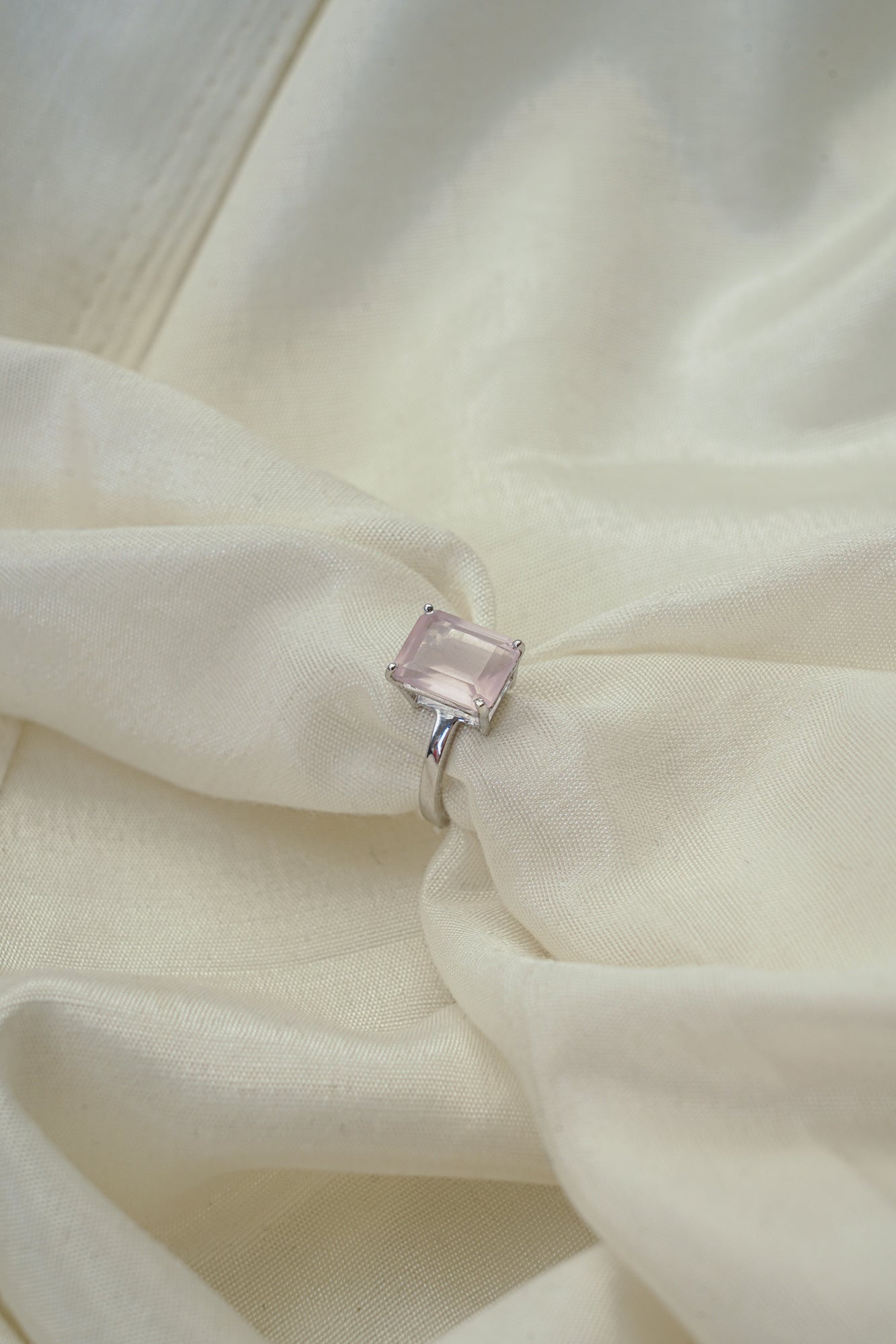 Raw Rose Quartz Allure Ring