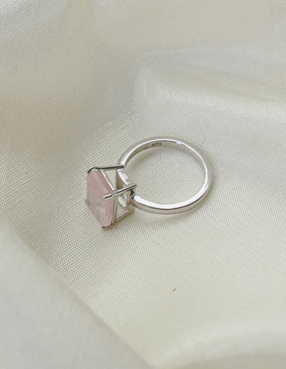 Raw Rose Quartz Allure Ring