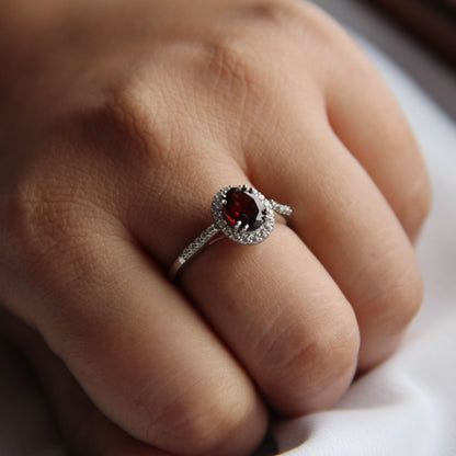 Petite Natural Garnet Ring