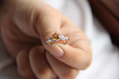 Drop of Love Citrine Silver Ring