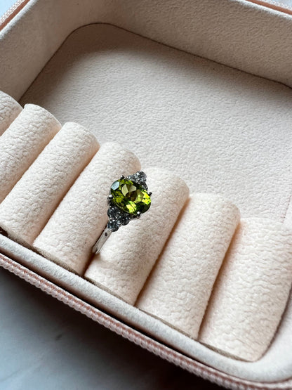 Dinky Natural Peridot Gemstone Ring