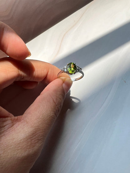 Dinky Natural Peridot Gemstone Ring