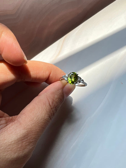 Dinky Natural Peridot Gemstone Ring