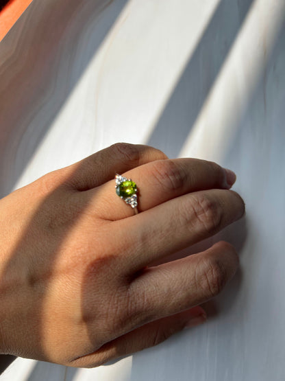 Dinky Natural Peridot Gemstone Ring