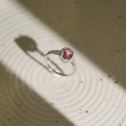 Petite Natural Pink Topaz Ring