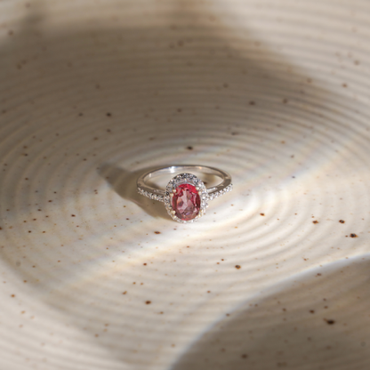 Petite Natural Pink Topaz Ring