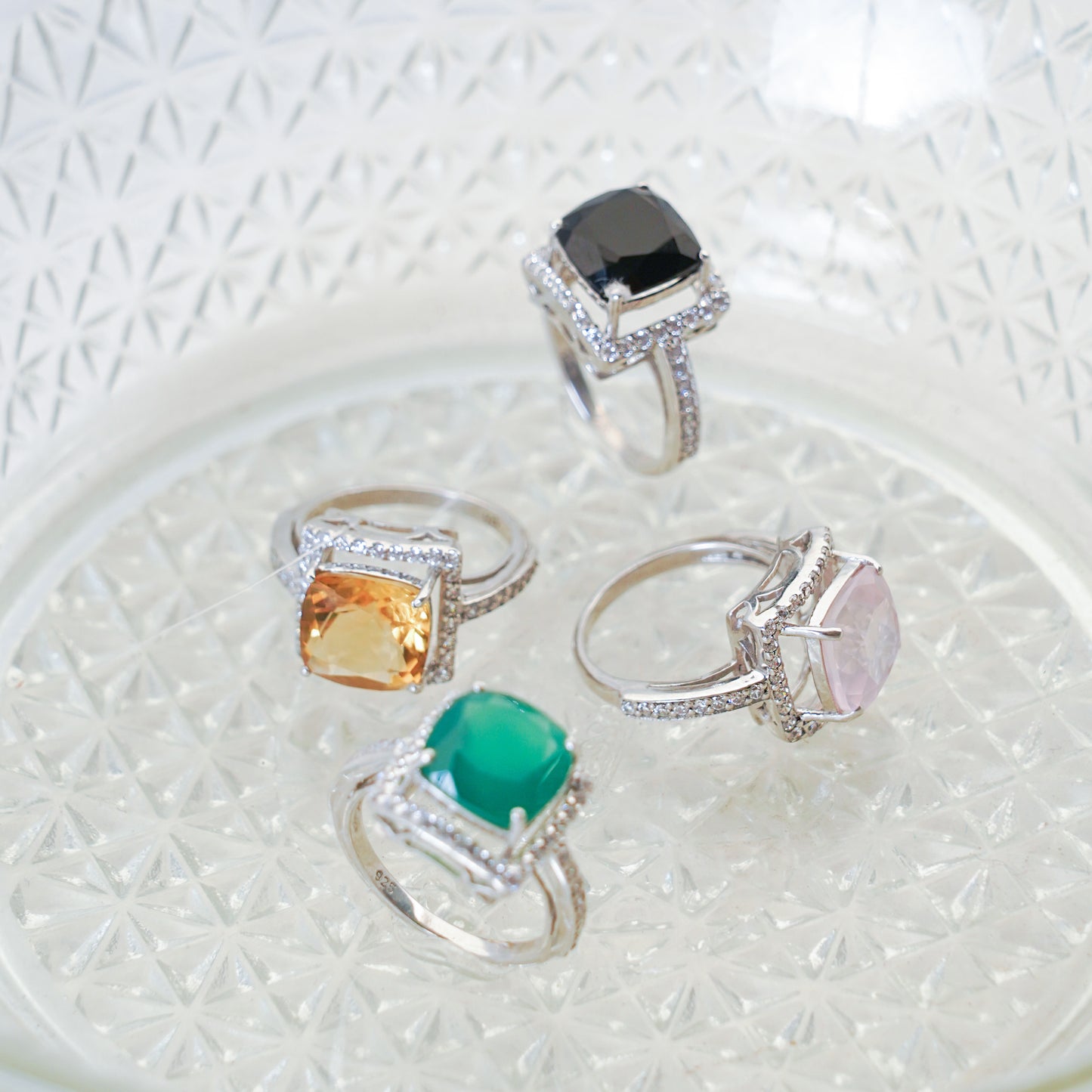 Cubo Green Onyx Ring