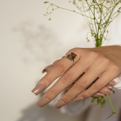 Raw Smokey Allure Ring