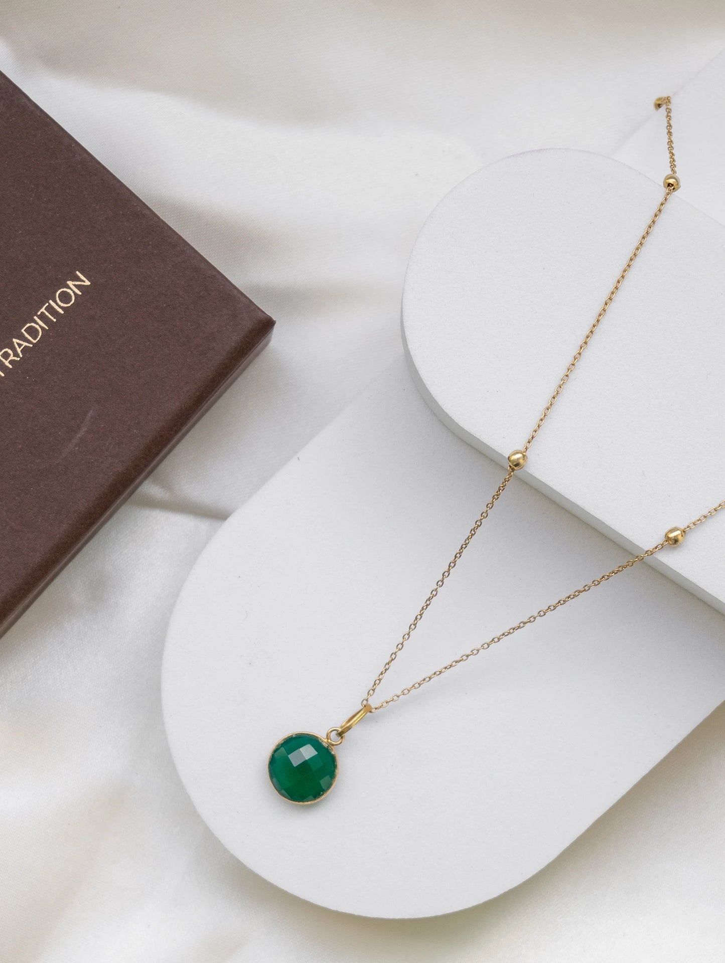 Heartfelt Hope - Green Onyx - Necklace