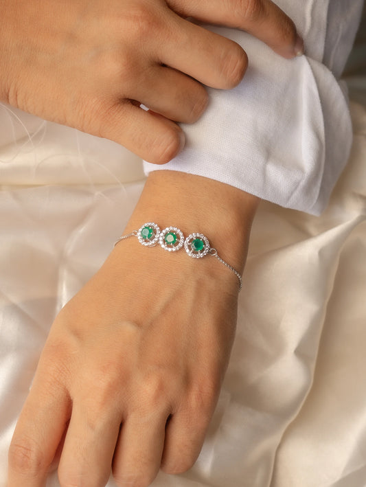 Triple Harmony- Green Onyx - Bracelet