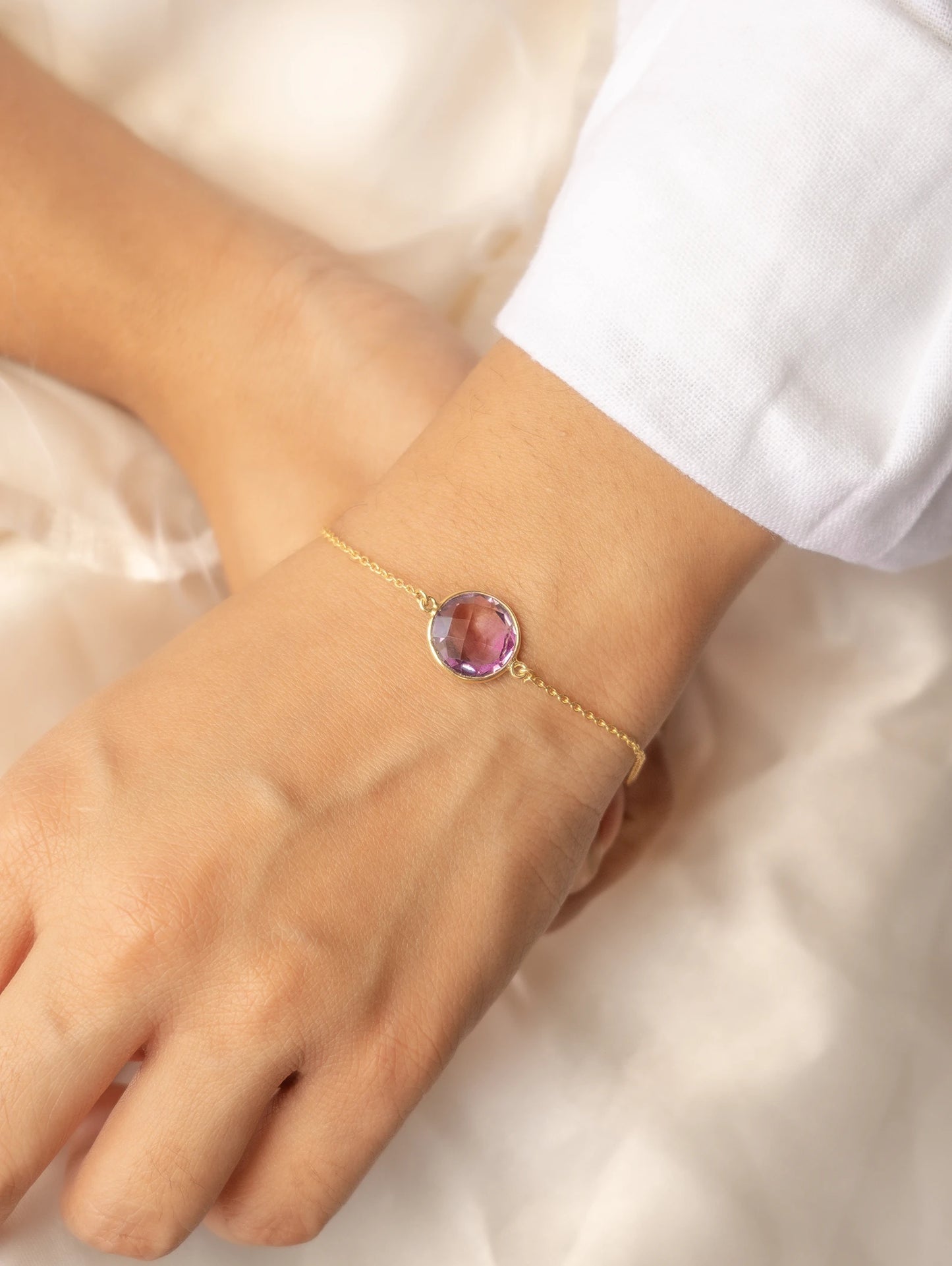 Heartfelt Hope-Pink Topaz—Bracelet