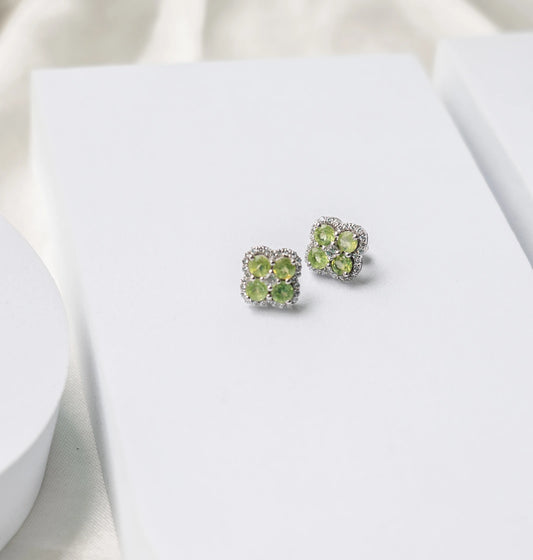 Blossom Bliss- Peridot - Earrings