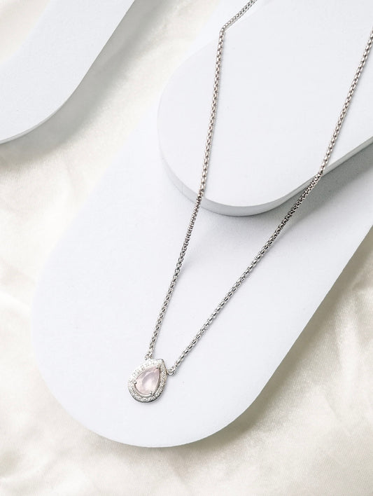 Pear of Joy - Rose Quartz - Necklace