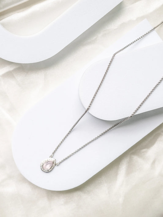 Pear of Joy - Rose Quartz - Necklace