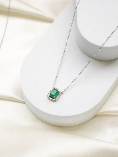 Cherished Charm - Green Onyx - Necklace