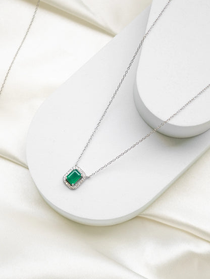 Cherished Charm - Green Onyx - Necklace