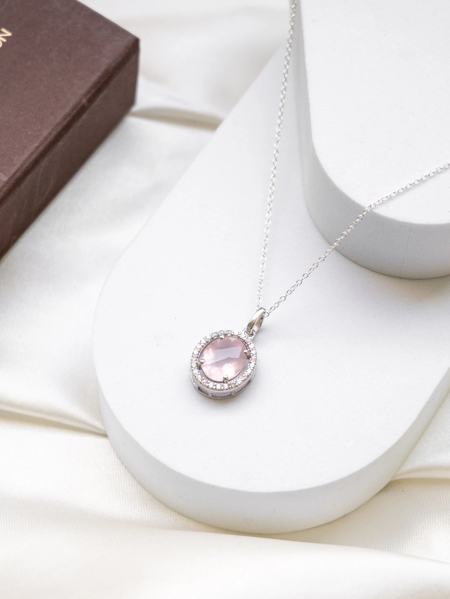 Glimmered Bliss - Rose Quartz - Necklace