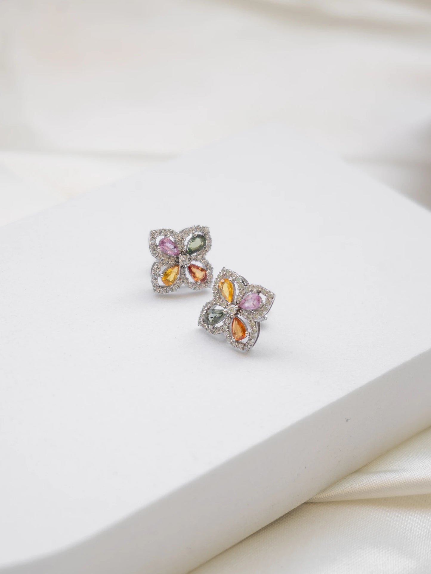 Glamour Fiesta - Multi Sapphires- Earrings