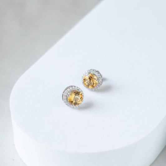 Glimmer Of Shine Citrine Studs