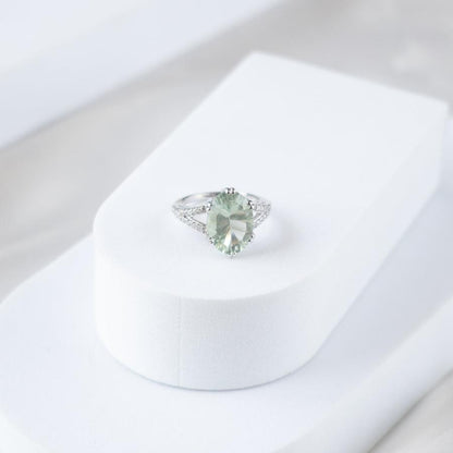 V-Embrace Green Amethyst Ring