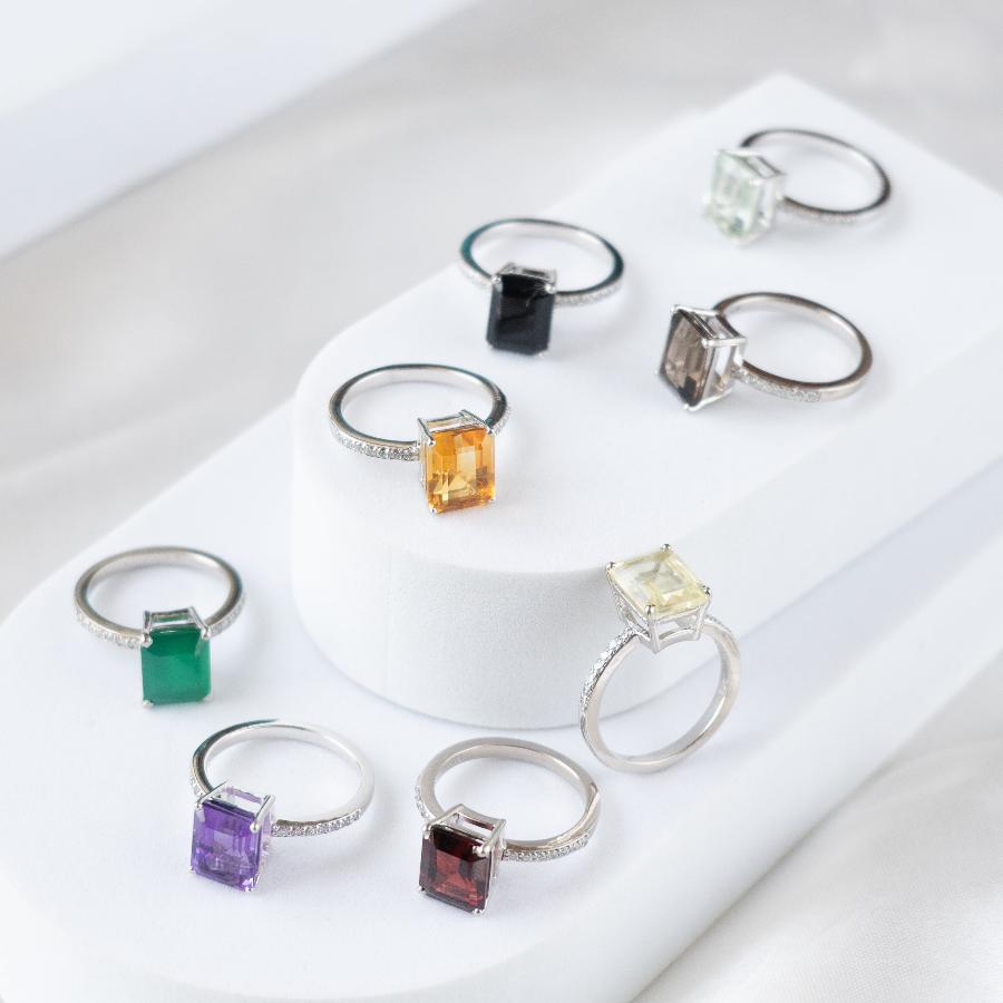 Modern Muse Green Amethyst Ring