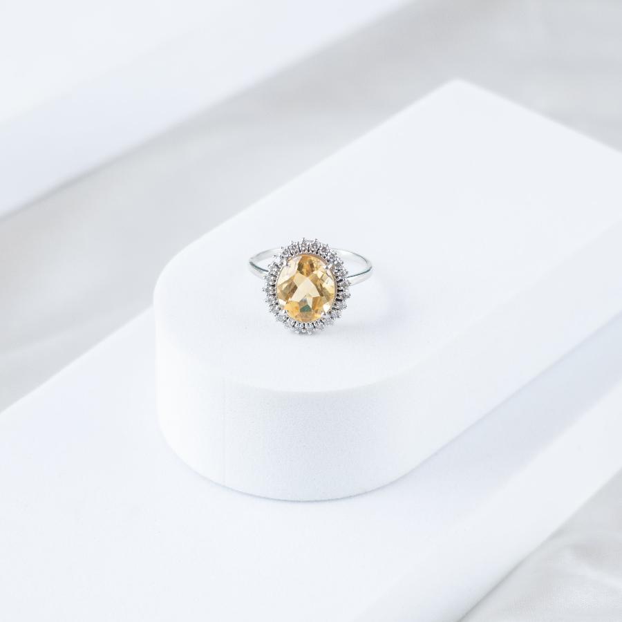 Oval Citrine Statement Ring