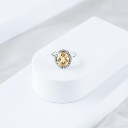 Oval Citrine Statement Ring