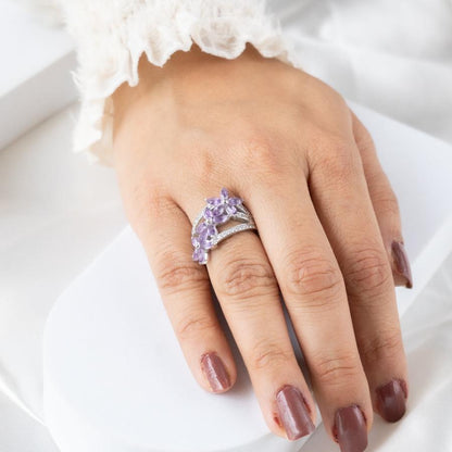 Purple Meadow Amethyst Ring