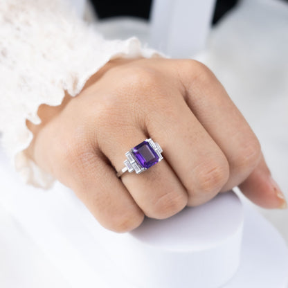 Oxia Natural Amethyst ring