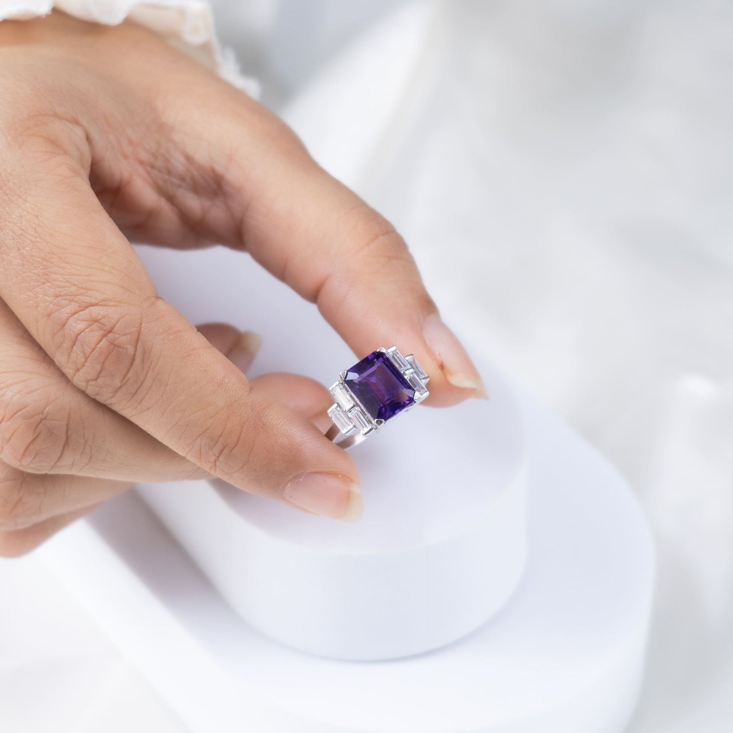 Oxia Natural Amethyst ring