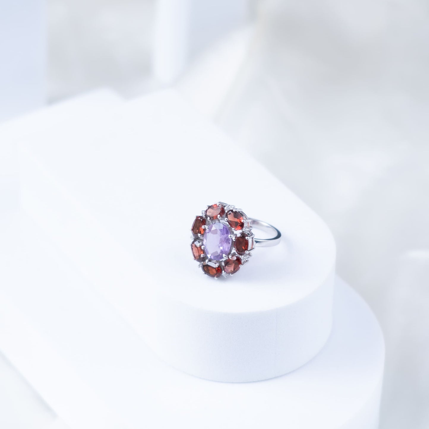 Blossom Amethyst & Garnet Ring